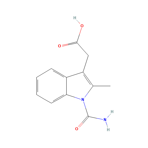 2-(1-carbamoyl-2-methylindol-3-yl)acetic acid (CAS: 1386456-49-0) - Chemical Structure and Molecular Formula 