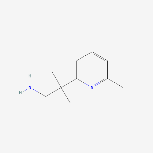 2-methyl-2-(6-methylpyridin-2-yl)propan-1-amine (CAS: 929021-99-8) - Chemical Structure and Molecular Formula 