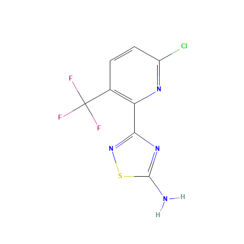 3-[6-chloro-3-(trifluoromethyl)pyridin-2-yl]-1,2,4-thiadiazol-5-amine (CAS: 1179360-98-5) - Related Chemical Product