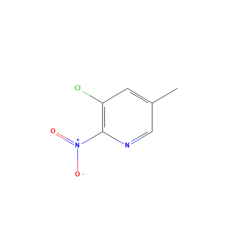 3-chloro-5-methyl-2-nitropyridine (CAS: 1210909-07-1) - Chemical Structure and Molecular Formula 