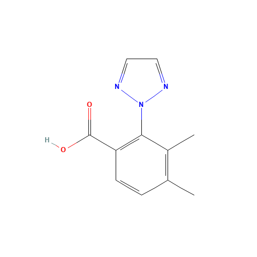 3,4-dimethyl-2-(triazol-2-yl)benzoic acid (CAS: 1435479-64-3) - Chemical Structure and Molecular Formula 