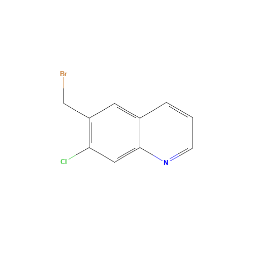 6-(bromomethyl)-7-chloroquinoline (CAS: 1021526-44-2) - Chemical Structure and Molecular Formula 