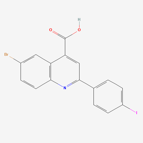 6-bromo-2-(4-iodophenyl)quinoline-4-carboxylic acid (CAS: 364383-14-2) - Chemical Structure and Molecular Formula 