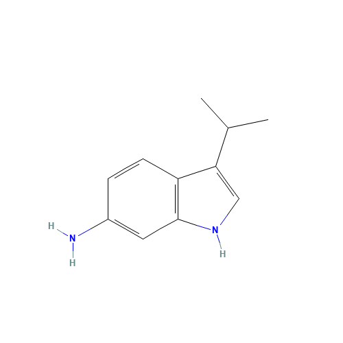 3-propan-2-yl-1H-indol-6-amine (CAS: 873055-16-4) - Chemical Structure and Molecular Formula 