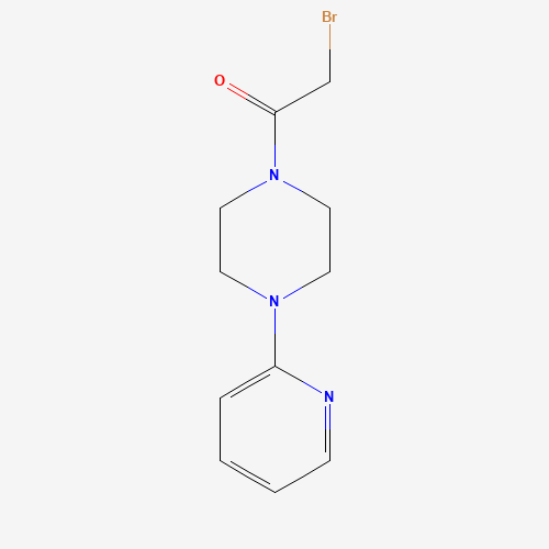 2-bromo-1-(4-pyridin-2-ylpiperazin-1-yl)ethanone (CAS: 1226025-97-3) - Chemical Structure and Molecular Formula 