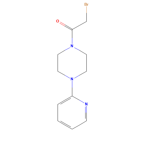 2-bromo-1-(4-pyridin-2-ylpiperazin-1-yl)ethanone (CAS: 1226025-97-3) - Chemical Structure and Molecular Formula 
