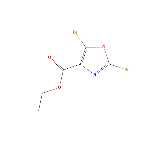 ethyl 2,5-dibromo-1,3-oxazole-4-carboxylate (CAS: 460081-22-5) - Chemical Structure and Molecular Formula 