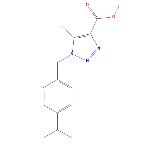 5-methyl-1-[(4-propan-2-ylphenyl)methyl]triazole-4-carboxylic acid (CAS: 1150703-75-5) - Related Chemical Product