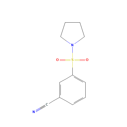 3-pyrrolidin-1-ylsulfonylbenzonitrile (CAS: 1003740-90-6) - Chemical Structure and Molecular Formula 