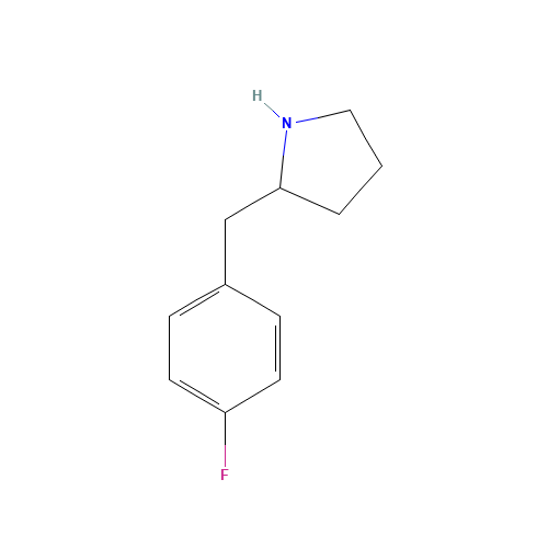 2-[(4-fluorophenyl)methyl]pyrrolidine (CAS: 350017-04-8) - Chemical Structure and Molecular Formula 