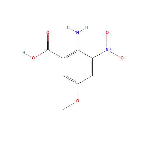 2-amino-5-methoxy-3-nitrobenzoic acid (CAS: 172162-02-6) - Chemical Structure and Molecular Formula 