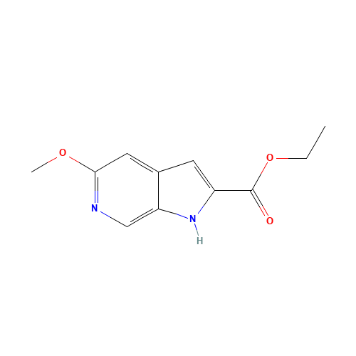 ethyl 5-methoxy-1H-pyrrolo[2,3-c]pyridine-2-carboxylate (CAS: 3469-63-4) - Chemical Structure and Molecular Formula 