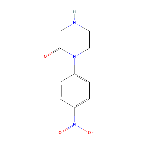 1-(4-nitrophenyl)piperazin-2-one (CAS: 867166-73-2) - Chemical Structure and Molecular Formula 