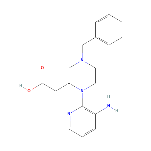 2-[1-(3-aminopyridin-2-yl)-4-benzylpiperazin-2-yl]acetic acid (CAS: 1252649-32-3) - Related Chemical Product
