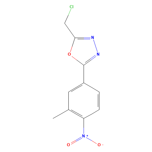 2-(chloromethyl)-5-(3-methyl-4-nitrophenyl)-1,3,4-oxadiazole (CAS: 298187-48-1) - Related Chemical Product