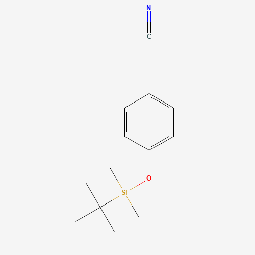 2-[4-[tert-butyl(dimethyl)silyl]oxyphenyl]-2-methylpropanenitrile (CAS: 210551-82-9) - Related Chemical Product