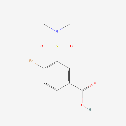 4-bromo-3-(dimethylsulfamoyl)benzoic acid (CAS: 473477-03-1) - Chemical Structure and Molecular Formula 