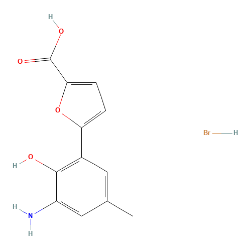 5-(3-amino-2-hydroxy-5-methylphenyl)furan-2-carboxylic acid;hydrobromide (CAS: 1262298-19-0) - Related Chemical Product