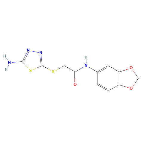 2-[(5-amino-1,3,4-thiadiazol-2-yl)sulfanyl]-N-(1,3-benzodioxol-5-yl)acetamide (CAS: 301335-14-8) - Related Chemical Product