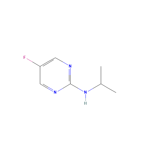 5-fluoro-N-propan-2-ylpyrimidin-2-amine (CAS: 77476-97-2) - Chemical Structure and Molecular Formula 