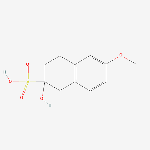 2-hydroxy-6-methoxy-3,4-dihydro-1H-naphthalene-2-sulfonic acid (CAS: 1018123-69-7) - Chemical Structure and Molecular Formula 