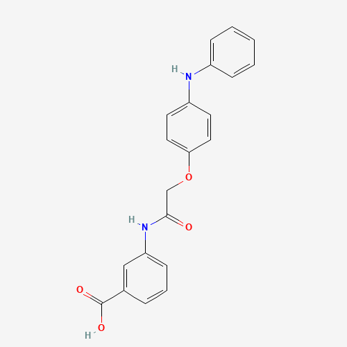 3-[[2-(4-anilinophenoxy)acetyl]amino]benzoic acid (CAS: 649774-10-7) - Related Chemical Product
