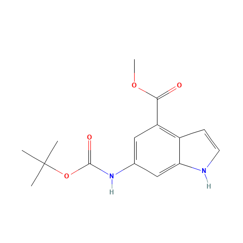 methyl 6-[(2-methylpropan-2-yl)oxycarbonylamino]-1H-indole-4-carboxylate (CAS: 731810-56-3) - Related Chemical Product