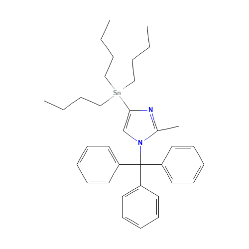 tributyl-(2-methyl-1-tritylimidazol-4-yl)stannane (CAS: 1239464-58-4) - Related Chemical Product