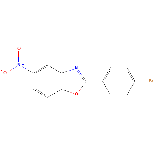 2-(4-bromophenyl)-5-nitro-1,3-benzoxazole (CAS: 112606-72-1) - Chemical Structure and Molecular Formula 