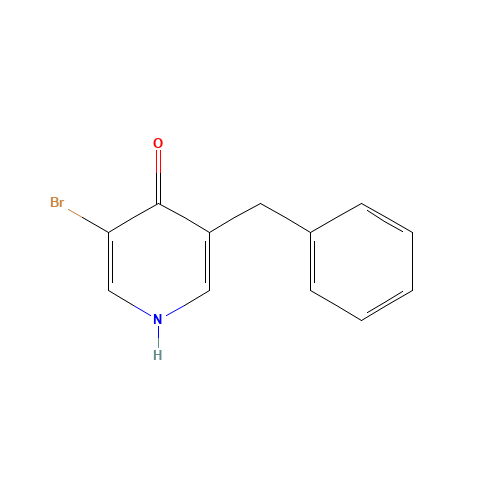 3-benzyl-5-bromo-1H-pyridin-4-one (CAS: 868734-67-2) - Chemical Structure and Molecular Formula 