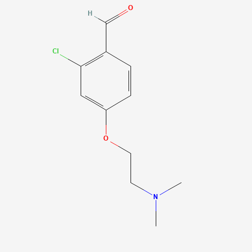 2-chloro-4-[2-(dimethylamino)ethoxy]benzaldehyde (CAS: 650629-11-1) - Chemical Structure and Molecular Formula 