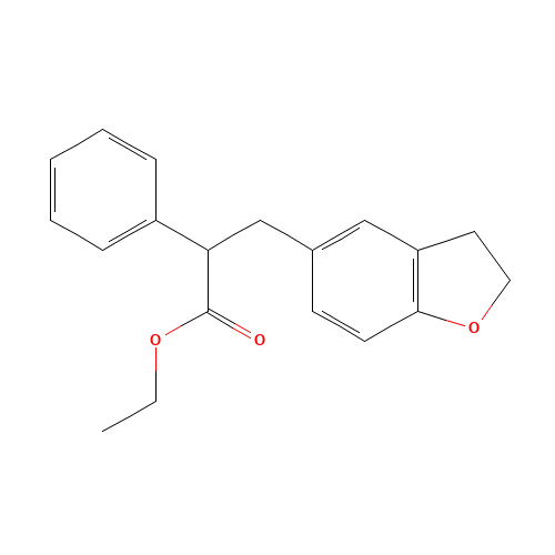 ethyl 3-(2,3-dihydro-1-benzofuran-5-yl)-2-phenylpropanoate (CAS: 196598-27-3) - Related Chemical Product