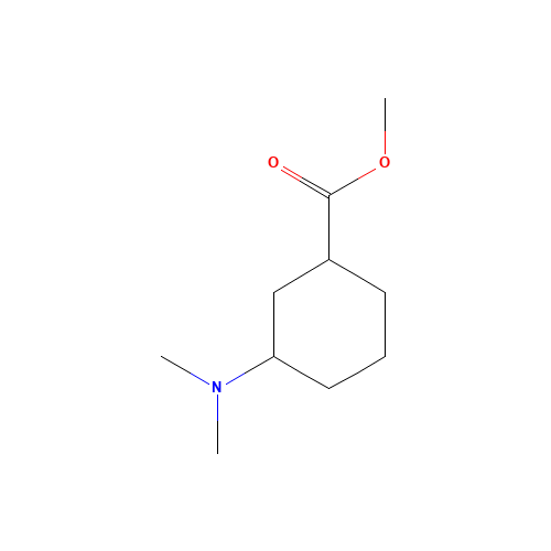 methyl 3-(dimethylamino)cyclohexane-1-carboxylate (CAS: 36365-99-8) - Chemical Structure and Molecular Formula 