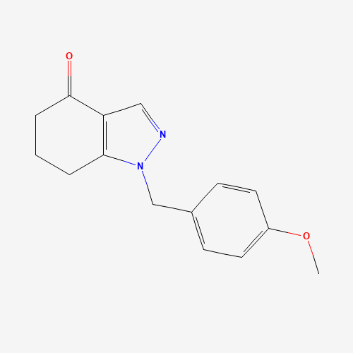 1-[(4-methoxyphenyl)methyl]-6,7-dihydro-5H-indazol-4-one (CAS: 1352907-89-1) - Chemical Structure and Molecular Formula 