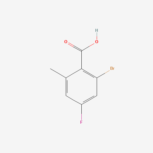 2-bromo-4-fluoro-6-methylbenzoic acid (CAS: 1003709-47-4) - Chemical Structure and Molecular Formula 