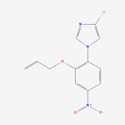4-chloro-1-(4-nitro-2-prop-2-enoxyphenyl)imidazole (CAS: 1356009-06-7) - Chemical Structure and Molecular Formula 