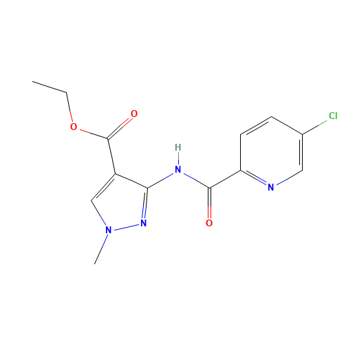 ethyl 3-[(5-chloropyridine-2-carbonyl)amino]-1-methylpyrazole-4-carboxylate (CAS: 929214-85-7) - Related Chemical Product