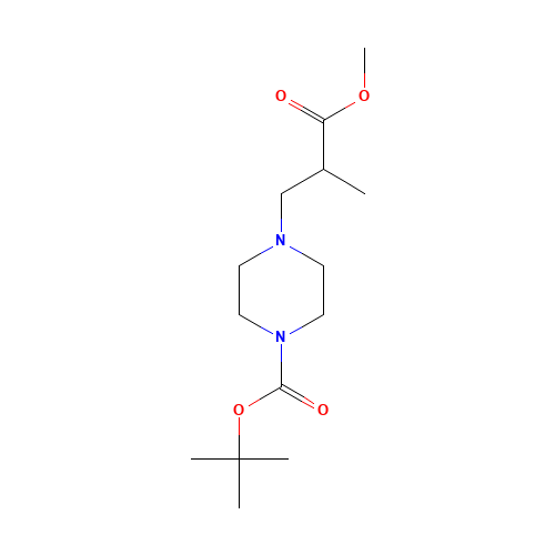 tert-butyl 4-(3-methoxy-2-methyl-3-oxopropyl)piperazine-1-carboxylate (CAS: 886366-38-7) - Related Chemical Product