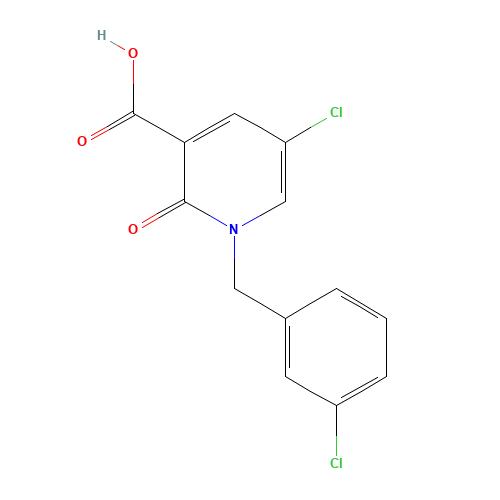 5-chloro-1-[(3-chlorophenyl)methyl]-2-oxopyridine-3-carboxylic acid (CAS: 222414-95-1) - Related Chemical Product