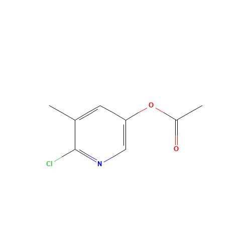 (6-chloro-5-methylpyridin-3-yl) acetate (CAS: 54232-04-1) - Chemical Structure and Molecular Formula 