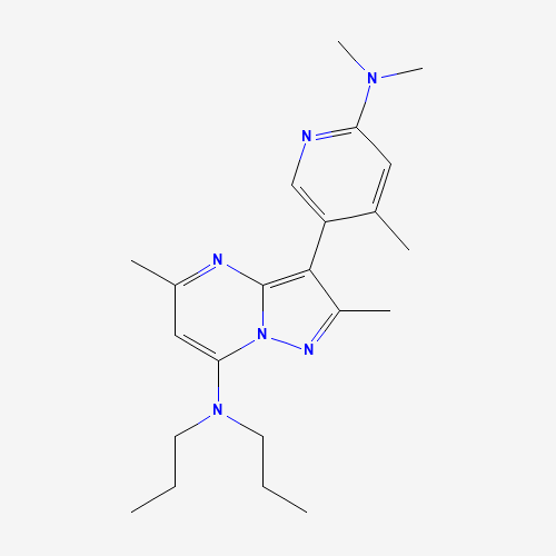 3-[6-(dimethylamino)-4-methylpyridin-3-yl]-2,5-dimethyl-N,N-dipropylpyrazolo[1,5-a]pyrimidin-7-amine (CAS: 195055-03-9) - Chemical Structure and Molecular Formula 