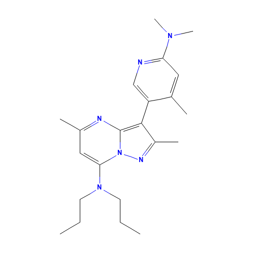 3-[6-(dimethylamino)-4-methylpyridin-3-yl]-2,5-dimethyl-N,N-dipropylpyrazolo[1,5-a]pyrimidin-7-amine (CAS: 195055-03-9) - Related Chemical Product