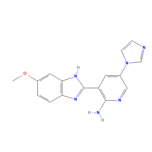5-imidazol-1-yl-3-(6-methoxy-1H-benzimidazol-2-yl)pyridin-2-amine (CAS: 1261221-65-1) - Related Chemical Product