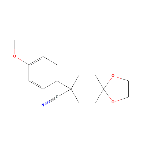 8-(4-methoxyphenyl)-1,4-dioxaspiro[4.5]decane-8-carbonitrile (CAS: 5263-42-3) - Related Chemical Product