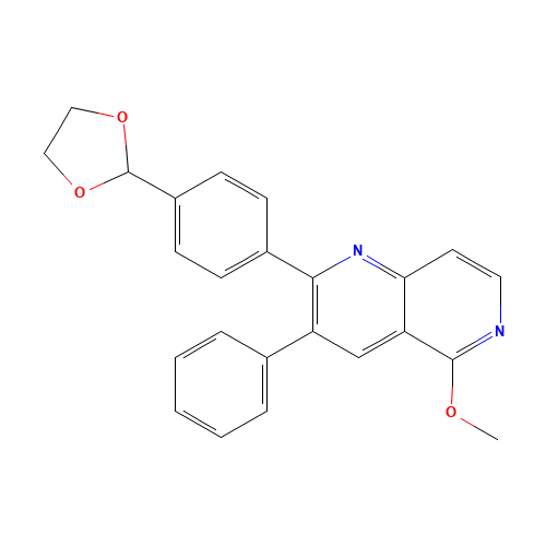 2-[4-(1,3-dioxolan-2-yl)phenyl]-5-methoxy-3-phenyl-1,6-naphthyridine (CAS: 893423-65-9) - Related Chemical Product