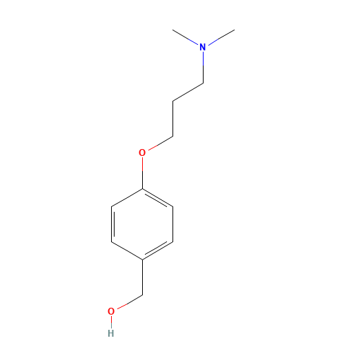 [4-[3-(dimethylamino)propoxy]phenyl]methanol (CAS: 426831-08-5) - Chemical Structure and Molecular Formula 