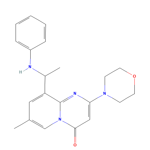 9-(1-anilinoethyl)-7-methyl-2-morpholin-4-ylpyrido[1,2-a]pyrimidin-4-one (CAS: 663619-89-4) - Related Chemical Product