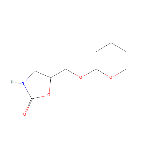 5-(oxan-2-yloxymethyl)-1,3-oxazolidin-2-one (CAS: 513068-35-4) - Chemical Structure and Molecular Formula 