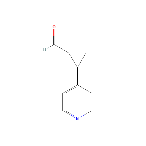 2-pyridin-4-ylcyclopropane-1-carbaldehyde (CAS: 941717-10-8) - Chemical Structure and Molecular Formula 