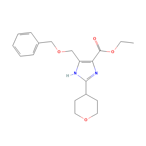ethyl 2-(oxan-4-yl)-5-(phenylmethoxymethyl)-1H-imidazole-4-carboxylate (CAS: 1245649-48-2) - Related Chemical Product